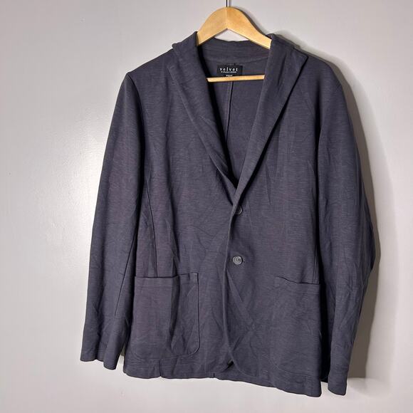 Velvet by Graham & Spencer Oversized Navy Blue Blazer Women’s Small Soft Neutral - Picture 3 of 8